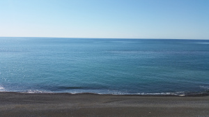 高知東海岸の海はまさしく青。